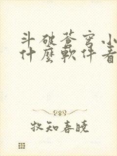 斗破苍穹小说用什么软件看封面