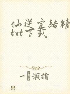 仙逆完结精校版txt下载