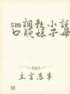 sm调教小说重口贱婊子母狗