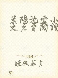 叶阳沈雪小说全文免费阅读最新章节封面