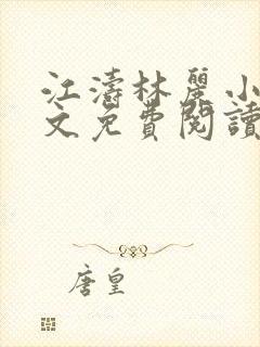 江涛林丽小说全文免费阅读最新章节