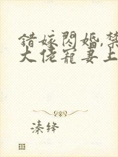 错嫁闪婚,禁欲大佬宠妻上瘾