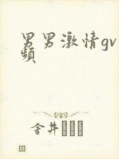 男男激情gv视频
