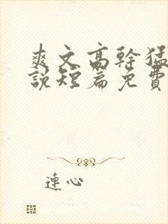 爽文高干猛文小说短篇免费阅读