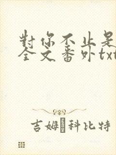 对你不止是喜欢全文番外txt