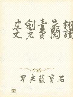 皮剑青朱栩诺全文免费阅读无弹窗