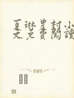 夏琳农村小说全文免费阅读最新章节