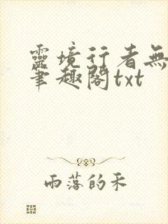 灵境行者无错版笔趣阁txt封面