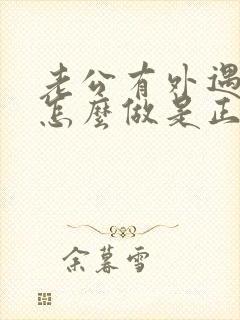 老公有外遇妻子怎么做是正确的封面