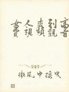 女人爽到高潮免费视频观看