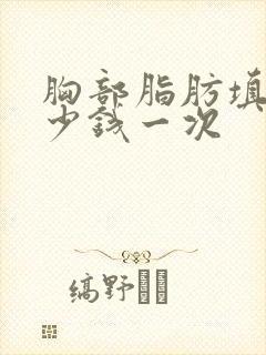 胸部脂肪填充多少钱一次封面