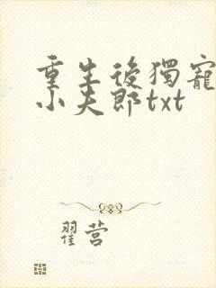 重生后独宠灾星小夫郎txt