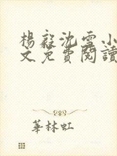 杨毅沈雪小说全文免费阅读完整版