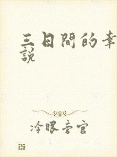 三日间的幸福小说封面