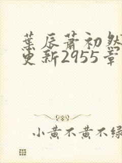 叶辰萧初然刚刚更新2955章封面