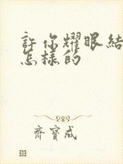 许你耀眼结局是怎样的