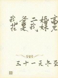 我爸二婚高冷校花是我妹免费在线