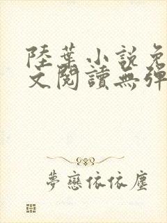 陆叶小说免费全文阅读无弹窗