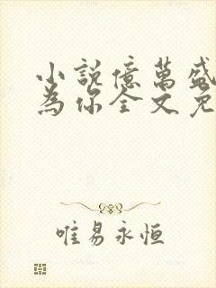 小说亿万盛宠只为你全文免费阅读