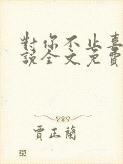 对你不止喜欢小说全文免费阅读