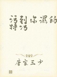 污到你湿的小说特污