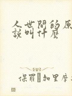 人世间的原著小说叫什么封面