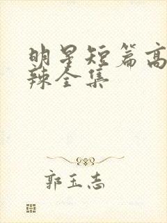 明星短篇高h肉辣全集封面