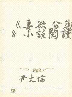 《妻欲 公与媳》小说阅读封面