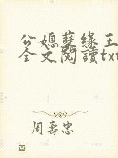 公媳孽缘王小蒙全文阅读txt