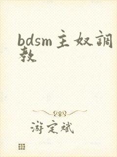 bdsm主奴调教