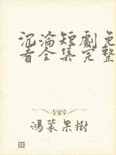 沉沦短剧免费观看全集完整版高清