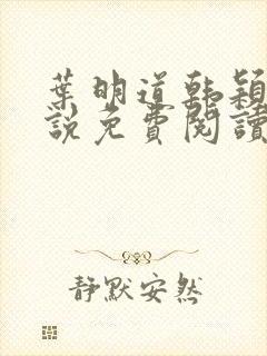 叶明道韩颖的小说免费阅读