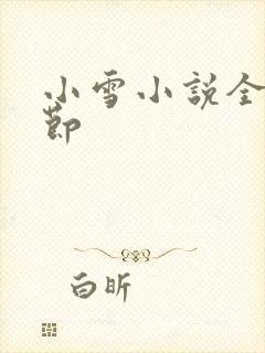 小雪小说全部章节