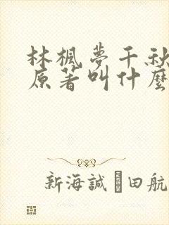 林枫梦千秋小说原著叫什么