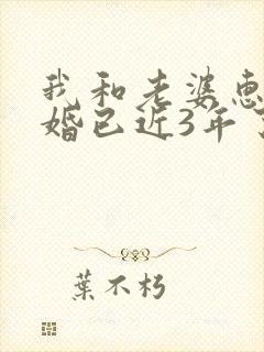我和老婆惠蓉结婚已近3年了小说封面