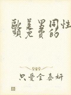 欧美男同性恋视频免费的封面