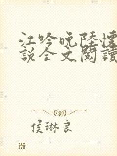 江吟晚陆怀璟小说全文阅读封面