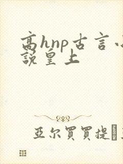 高hnp古言小说皇上