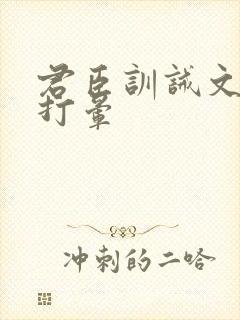 君臣训诫文挨打打晕