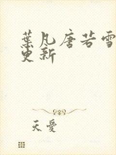 叶凡唐若雪王婿更新