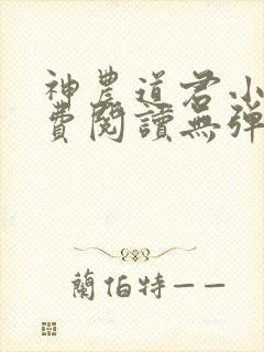 神农道君小说免费阅读无弹窗