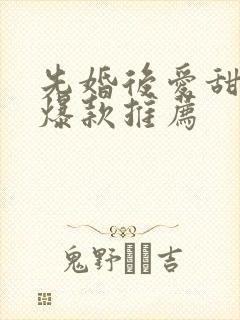 先婚后爱甜宠剧爆款推荐