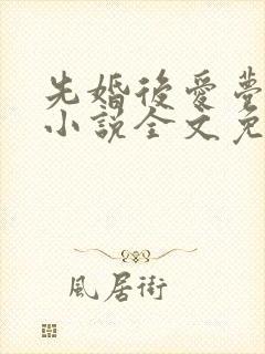 先婚后爱梦筱二小说全文免费阅读