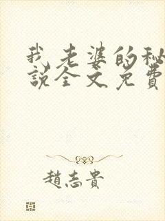 我老婆的秘密小说全文免费阅读封面