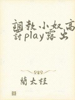 调教小奴高潮惩罚play露出
