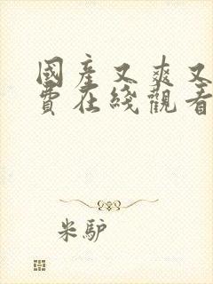 国产又爽又黄免费在线观看