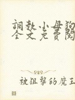 调教小母狗小说全文免费阅读笔趣阁