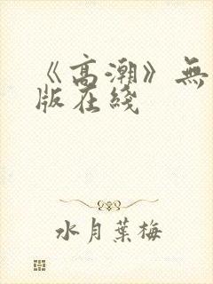 《高潮》无删减版在线封面
