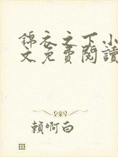 锦衣之下小说全文免费阅读无弹窗