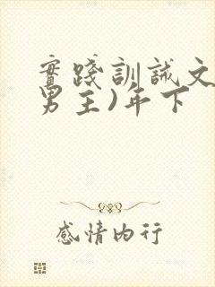 实践训诫文(双男主)年下封面